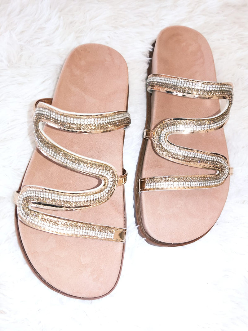 Rasteira Feminina Strass Birken Papete