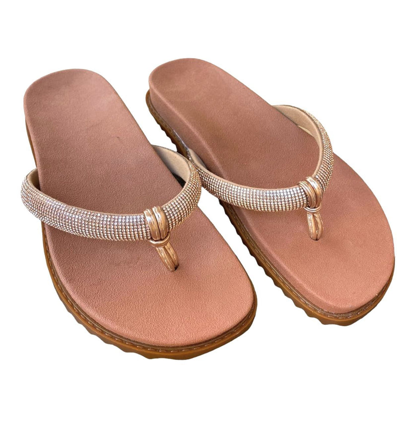 Sandalia Papete Strass Rasteria Birken havaiana