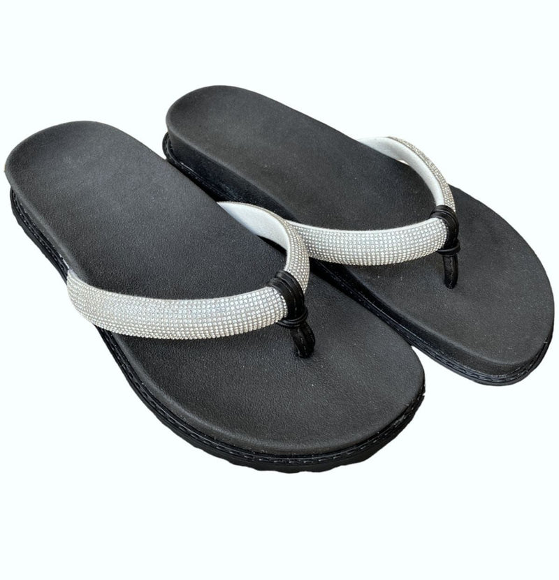 Sandalia Papete Strass Rasteria Birken havaiana